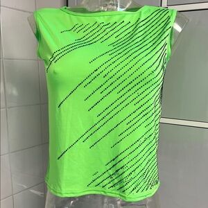 Neon Lime Green Dancewear Top L NWOT